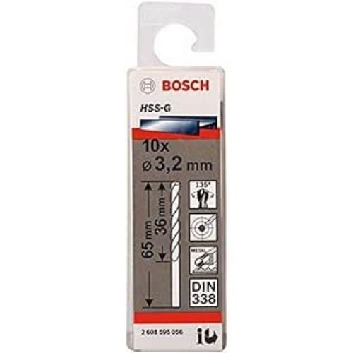 BOA HSS G DRILL BIT 03.2MM(10pcs) - 2608595056