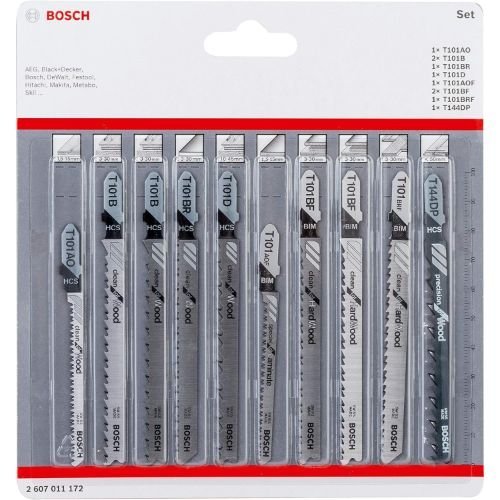 BOA T10 JIGSAW BLADE 10PCS SET - 2607011172
