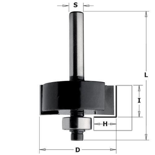 CMT K935-317 RABBETING BIT W/BRNG 08X31.8X12.7